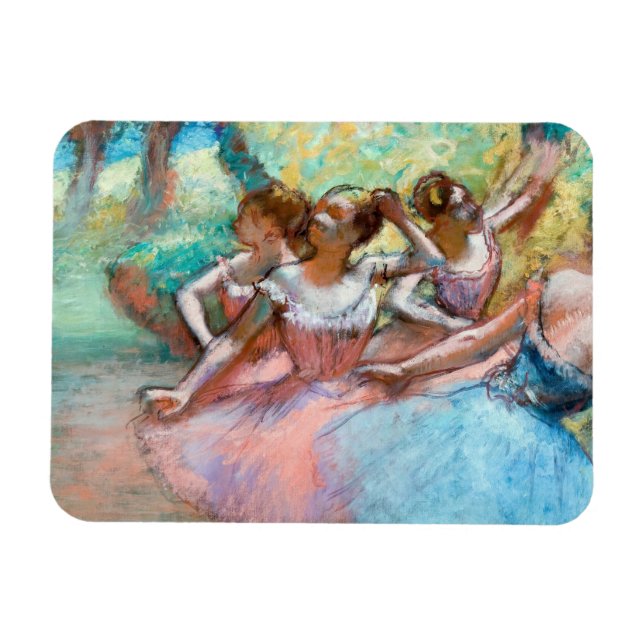 Edgar Degas - Four Ballerinas on Stage Magnet (Horizontal)