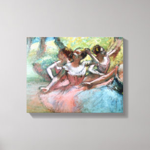 Edgar Degas   Four ballerinas on the stage Canvas Print