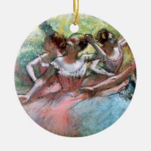 Edgar Degas   Four ballerinas on the stage Ceramic Tree Decoration