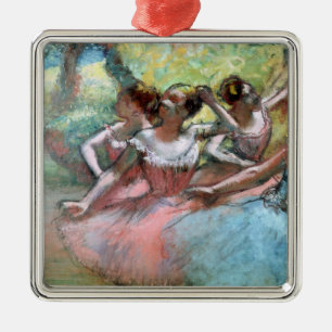 Edgar Degas   Four ballerinas on the stage Metal Tree Decoration