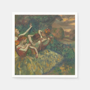 Edgar Degas Four Dancers Impressionist Napkin