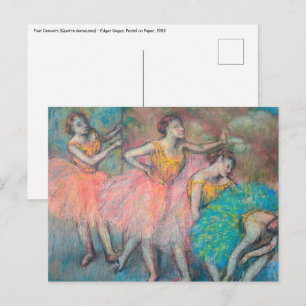 Edgar Degas - Four Dancers Postcard