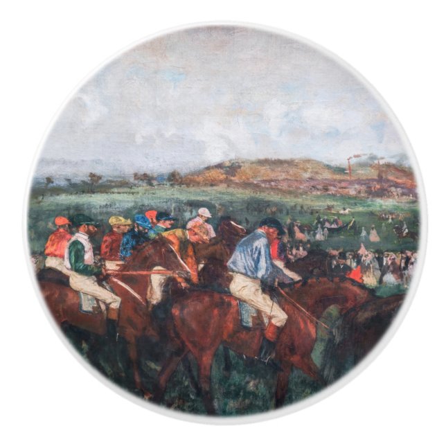 Edgar Degas - Gentlemen Race Ceramic Knob (Front)