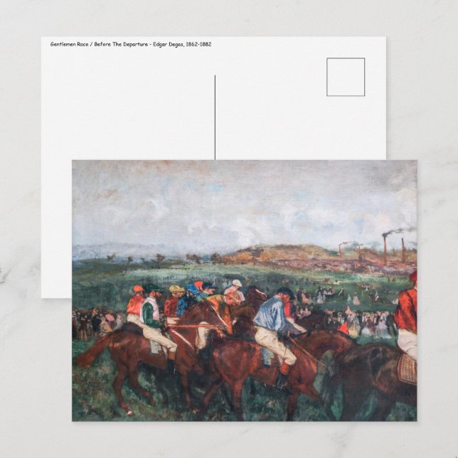 Edgar Degas - Gentlemen Race Postcard (Front/Back)