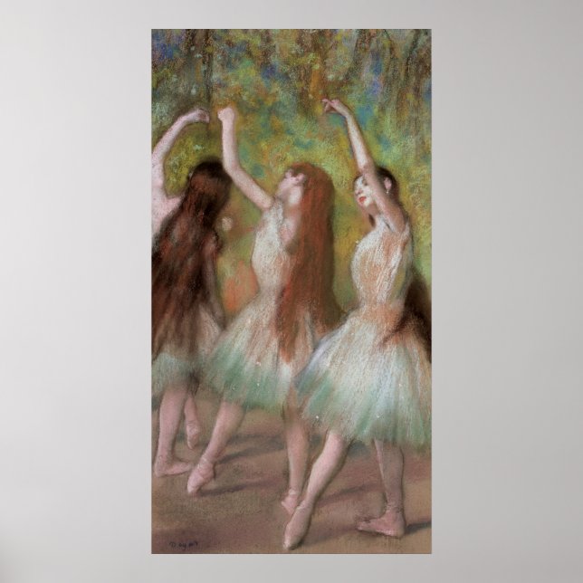 Edgar Degas Green Dancers Poster (Front)