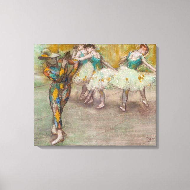 Edgar Degas - Harlequin Dance Canvas Print (Front)