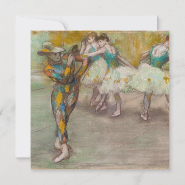 Edgar Degas - Harlequin Dance Invitation (Front)