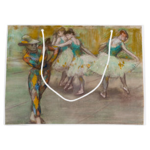 Edgar Degas - Harlequin Dance Large Gift Bag