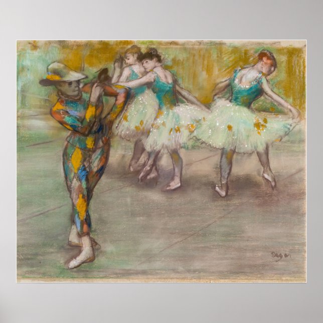 Edgar Degas - Harlequin Dance Poster (Front)