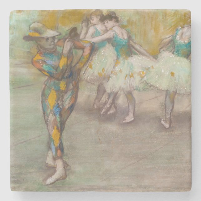 Edgar Degas - Harlequin Dance Stone Coaster (Front)
