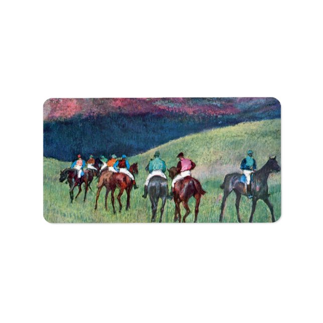 Edgar Degas - Horse racing -The training Label (Front)