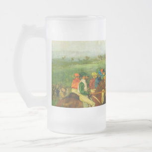 Edgar Degas Horseback Riding Frosted Glass Beer Mug