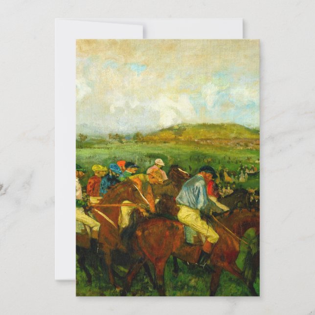 Edgar Degas Horseback Riding Invitation (Front)