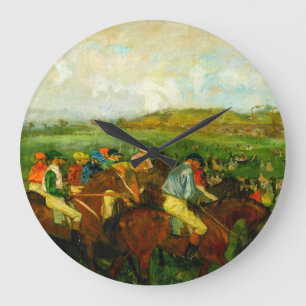 Edgar Degas Horseback Riding Large Clock