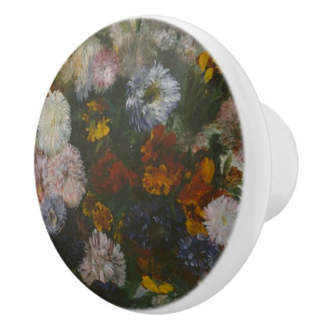 Edgar Degas Impressionism Flower Bouquet Painting Ceramic Knob (Right)