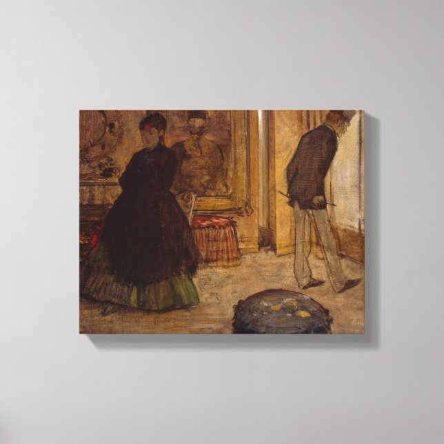 Edgar Degas | Interior with Two Figures, 1869 Canvas Print (Front)
