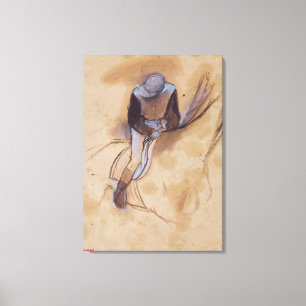 Edgar Degas   Jockey flexed forward standing Canvas Print