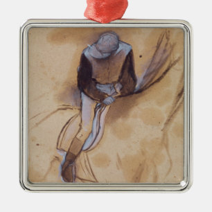 Edgar Degas   Jockey flexed forward standing Metal Tree Decoration