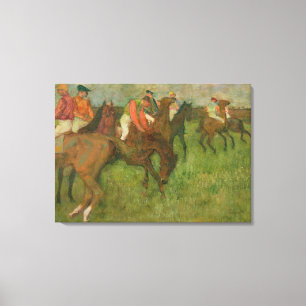 Edgar Degas   Jockeys, 1886-90 Canvas Print