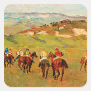 Edgar Degas - Jockeys On Horseback Square Sticker