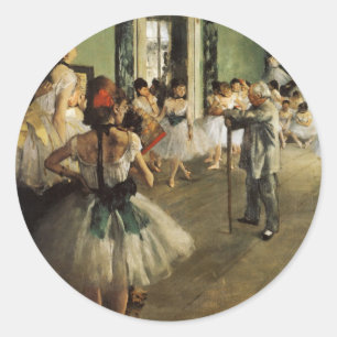 Edgar Degas La Classe de Danse Classic Round Sticker