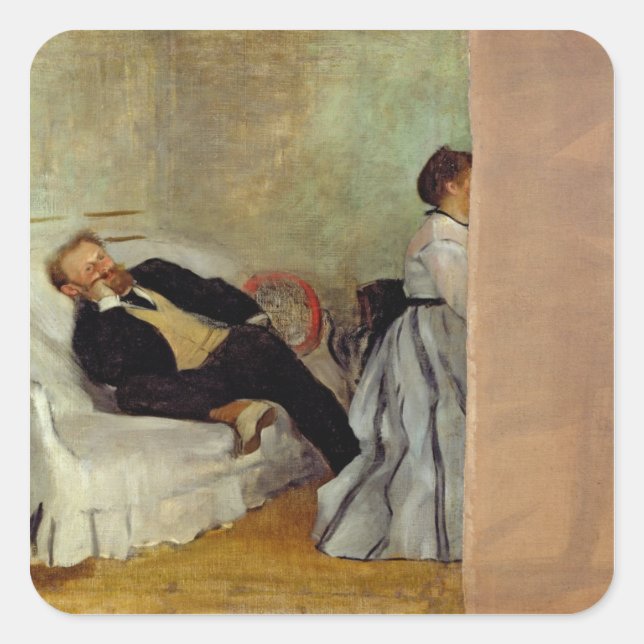 Edgar Degas | Monsieur and Madame Edouard Manet Square Sticker (Front)