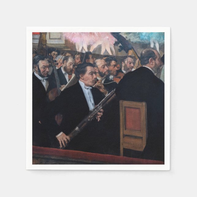 Edgar Degas - Orchestra at the Opera Napkin (Front)