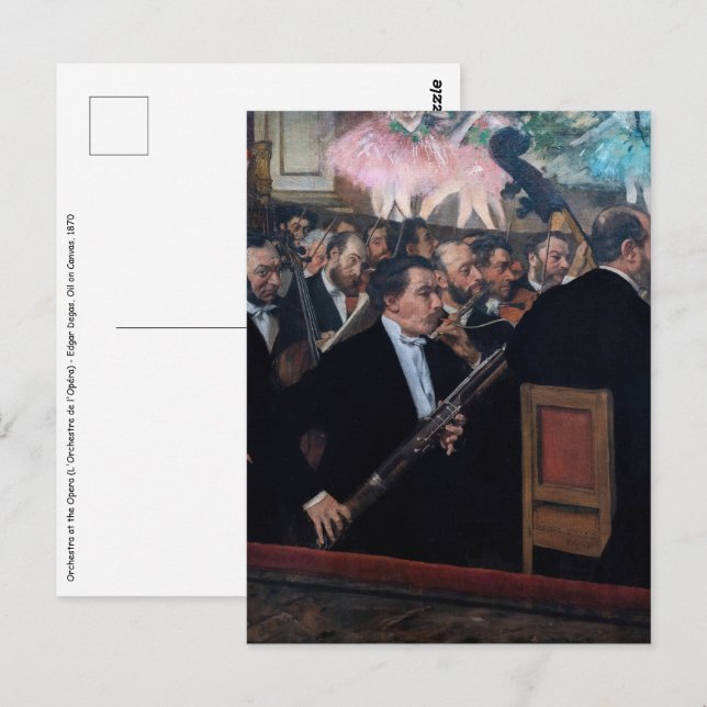 Edgar Degas - Orchestra at the Opera Postcard (Front/Back)