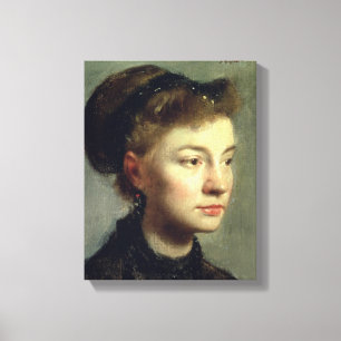 Edgar Degas   Portrait of a young woman, 1867 Canvas Print