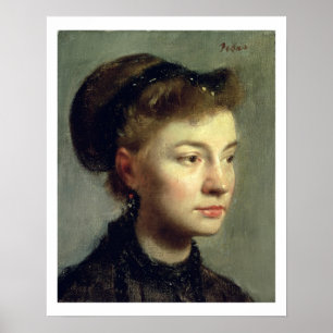 Edgar Degas   Portrait of a young woman, 1867 Poster
