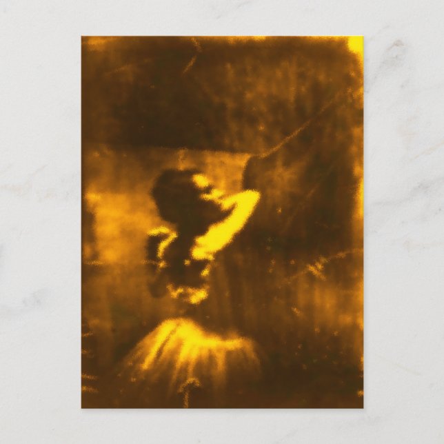 Edgar Degas Postcard with Golden Ballet Dancer (Front)