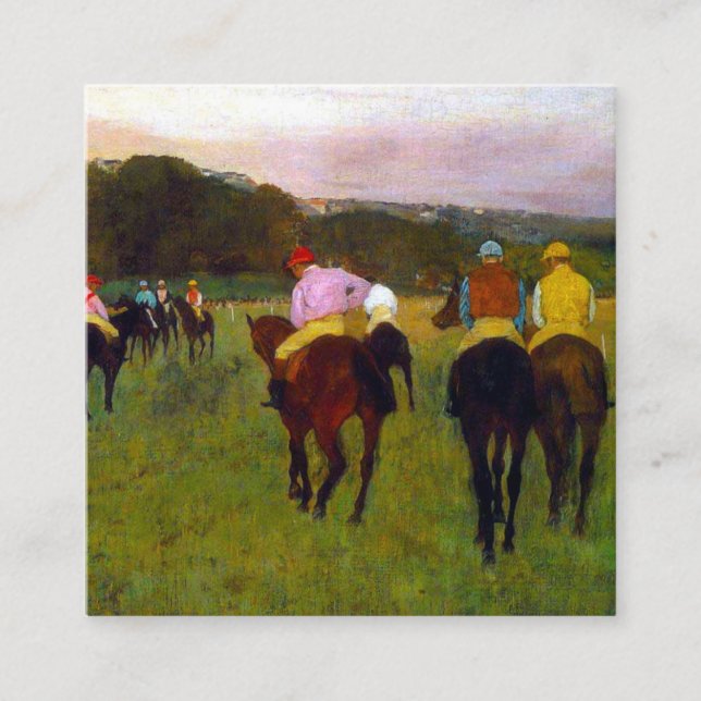 Edgar Degas Race Horses at Longchamp Enclosure Card (Front)