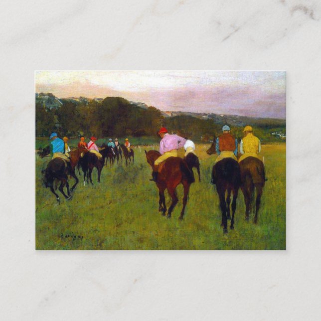 Edgar Degas Race Horses at Longchamp Enclosure Card (Front)