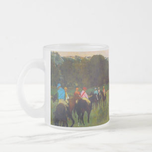 Edgar Degas Race Horses at Longchamp Frosted Glass Coffee Mug