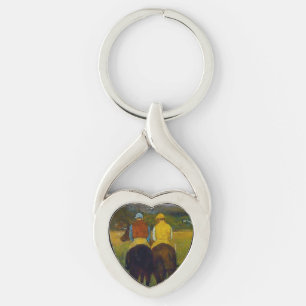 Edgar Degas Race Horses at Longchamp Key Ring