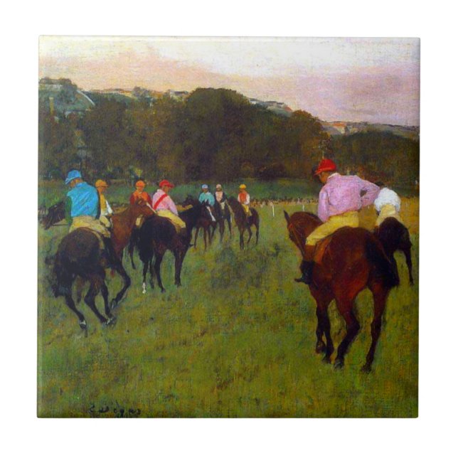 Edgar Degas Race Horses at Longchamp Tile (Front)