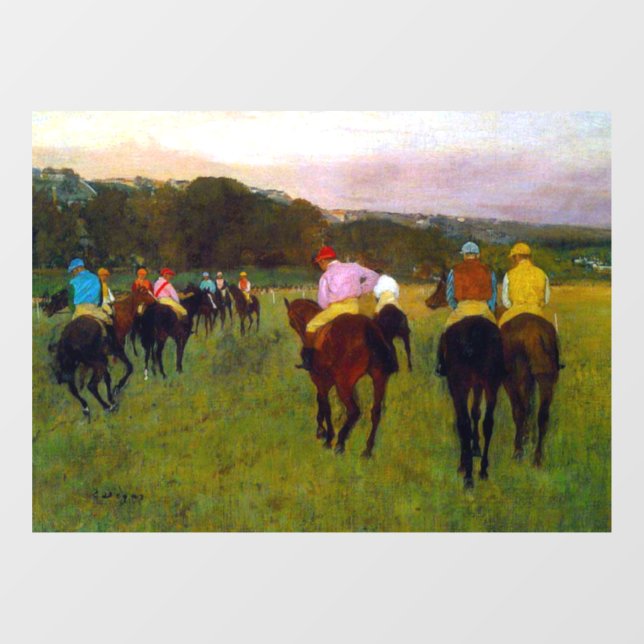 Edgar Degas Race Horses at Longchamp Window Cling (Sheet)