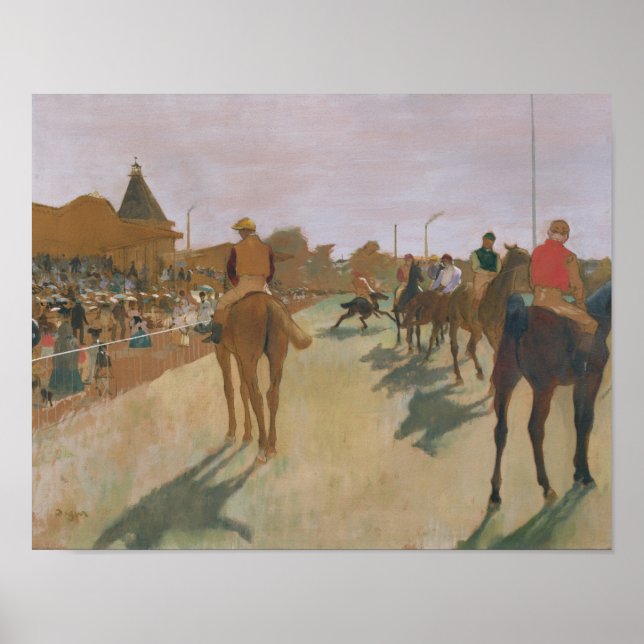 Edgar Degas | Race Horses in front of the Stands Poster (Front)