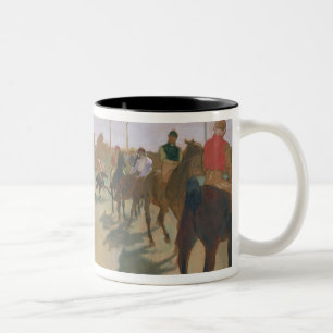 Edgar Degas   Race Horses in front of the Stands Two-Tone Coffee Mug