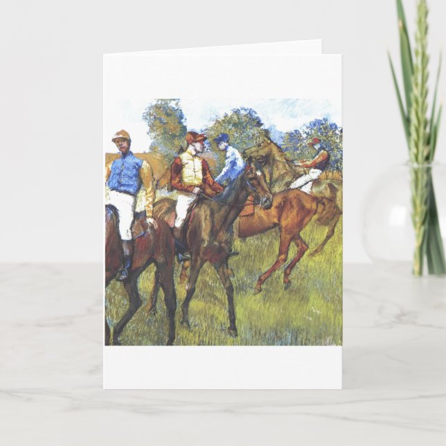 Edgar Degas - Race Horses Jockey Trees Rennpferde Card (Front)