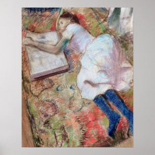 Edgar Degas Reader Lying Down, c.1889 Poster