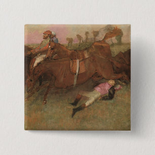 Edgar Degas   Scene from the Steeplechase 15 Cm Square Badge