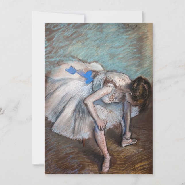 Edgar Degas - Seated Dancer Thank You Card (Front)