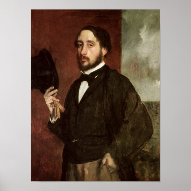 Edgar Degas | Self portrait, c.1862 Poster (Front)