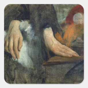 Edgar Degas   Study of Hands, 1859-60 Square Sticker