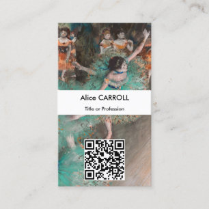 Edgar Degas - Swaying Dancer - QR Code Business Card