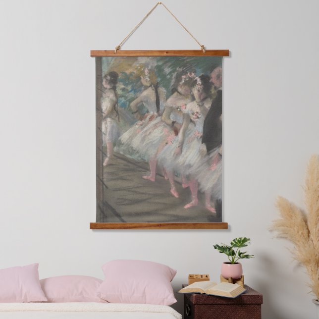 Edgar Degas The Ballet Old Famous Art Wood Wall Hanging Tapestry (Bedroom)