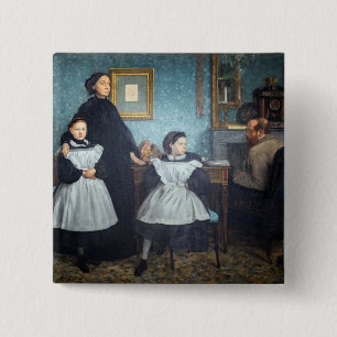 Edgar Degas - The Bellelli Family 15 Cm Square Badge