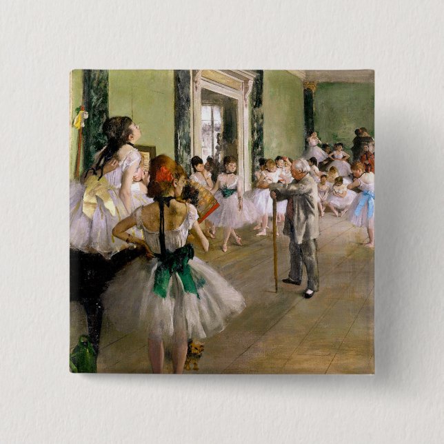Edgar Degas The Dance Class 15 Cm Square Badge (Front)