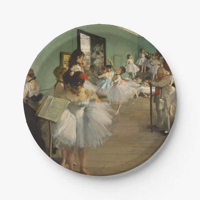 Edgar Degas-The dance class 1874 Paper Plate (Front)